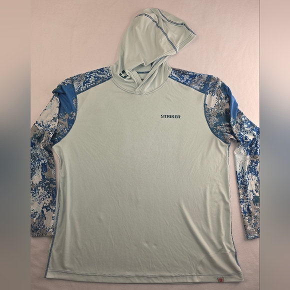 Striker Other - Striker Men's LoTide Ultralight Stain Resistant Fishing Hoody Size 2XL Aqua 2207